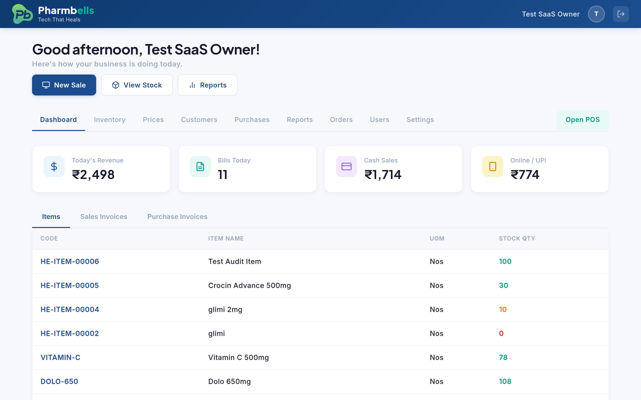 Pharmbells AI-Powered Dashboard