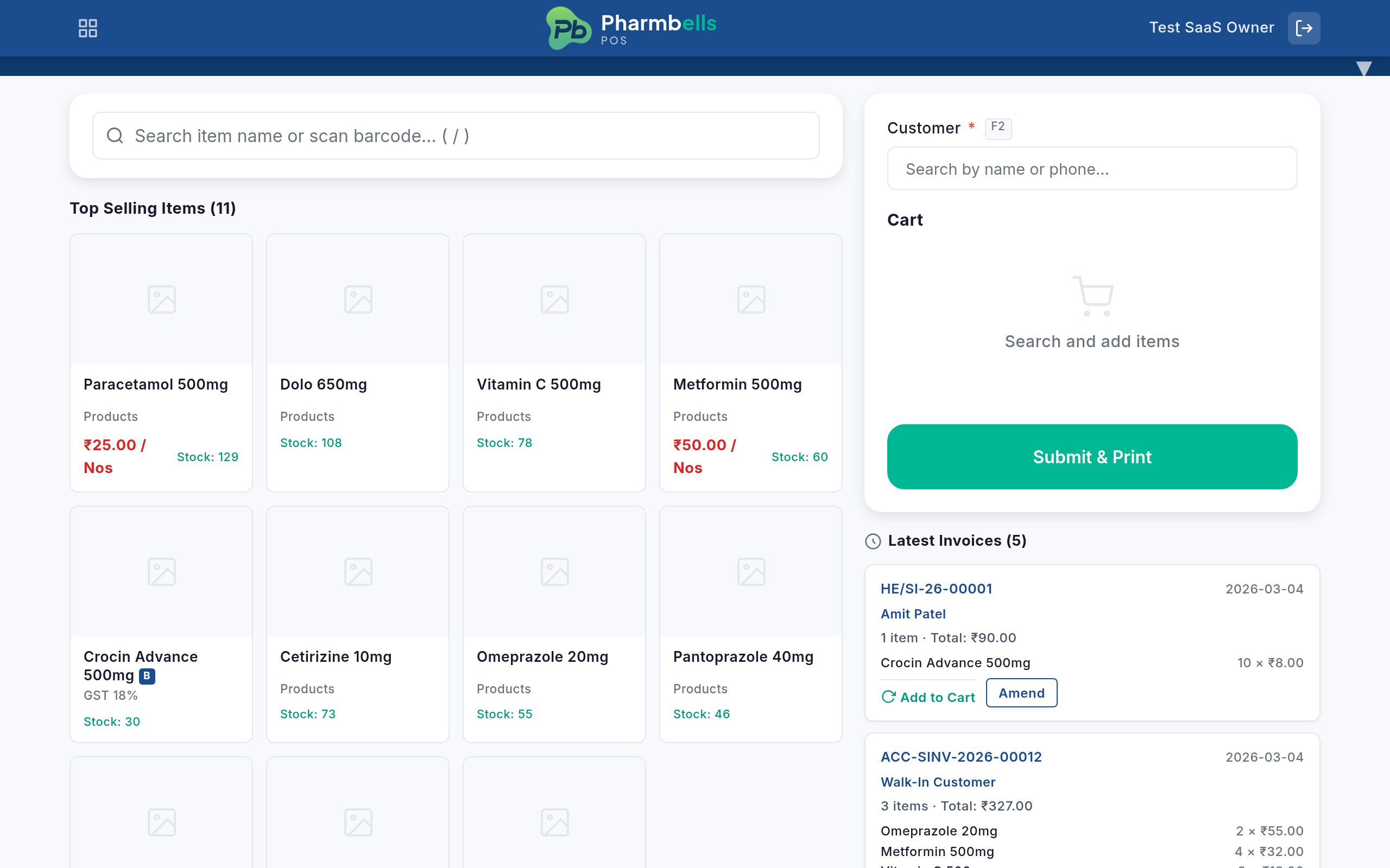 Pharmbells POS Billing